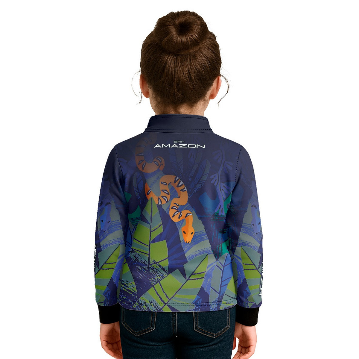 Camisa de Pesca Infantil Brk Amazon Cobra com Proteção UV50
