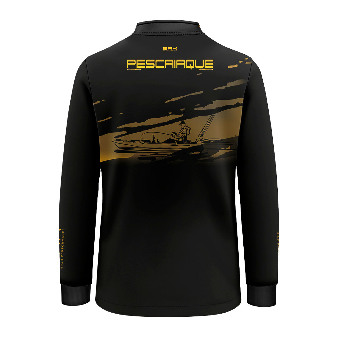 Camisa de Pesca Infantil Brk Pescaiaque com Proteção Solar UV50+