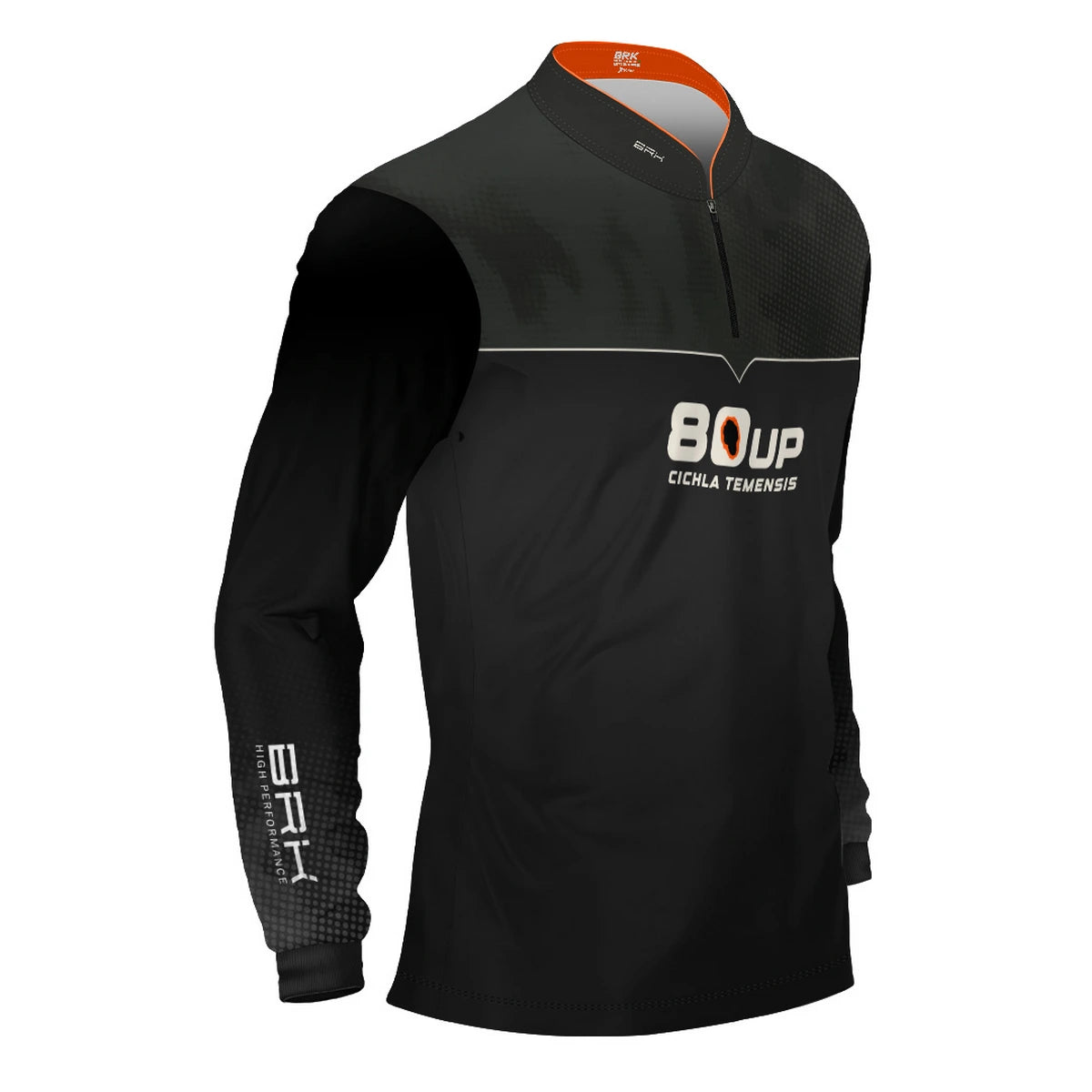 Camisa de Pesca Brk 80UP Preta com Proteção UV50