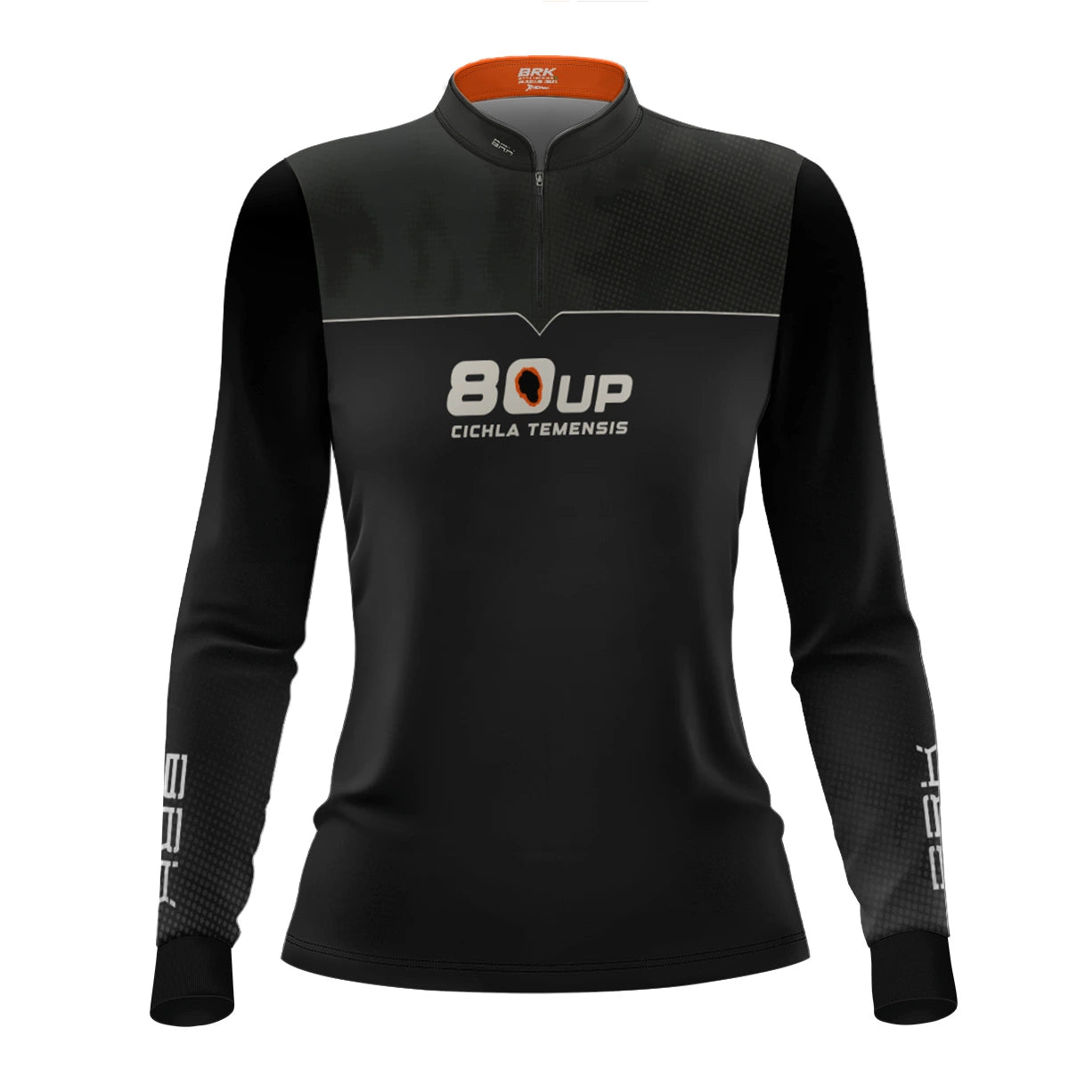 Camisa de Pesca Feminina Brk 80UP Preta com Proteção UV50
