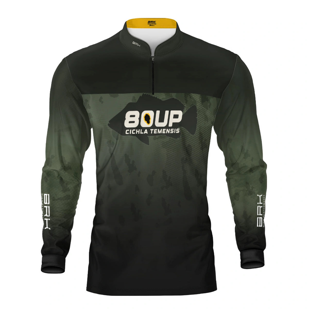 Camisa de Pesca Brk 80UP Verde com Proteção UV50