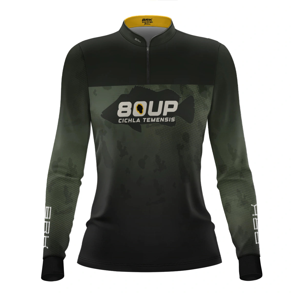 Camisa de Pesca Feminina Brk 80UP Verde com Proteção UV50