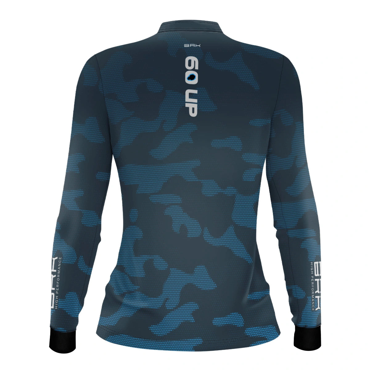 Camisa de Pesca Feminina Brk 60UP Camuflada Azul com Proteção UV50