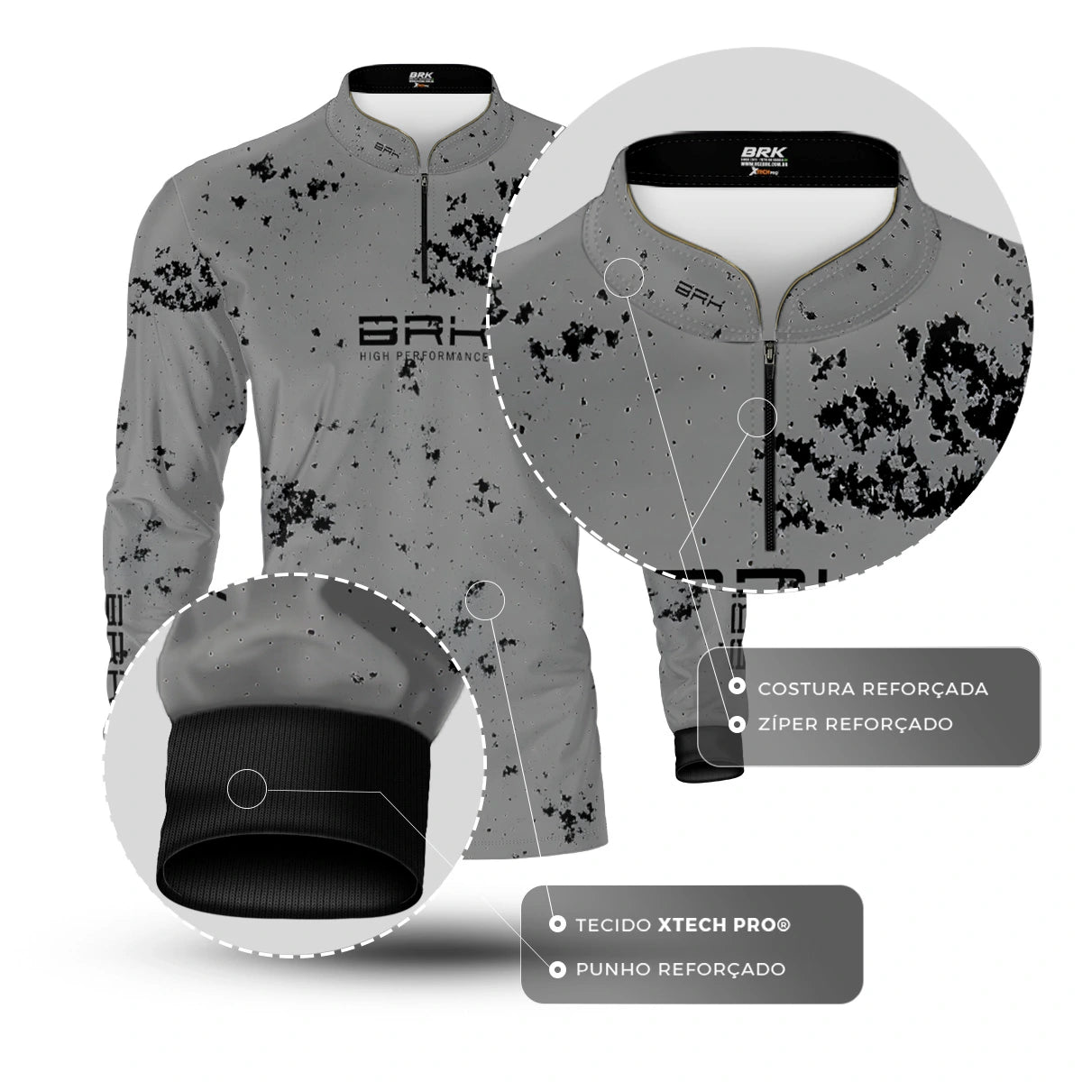 Camisa de Pesca Brk USA Fishing com Proteção UV50