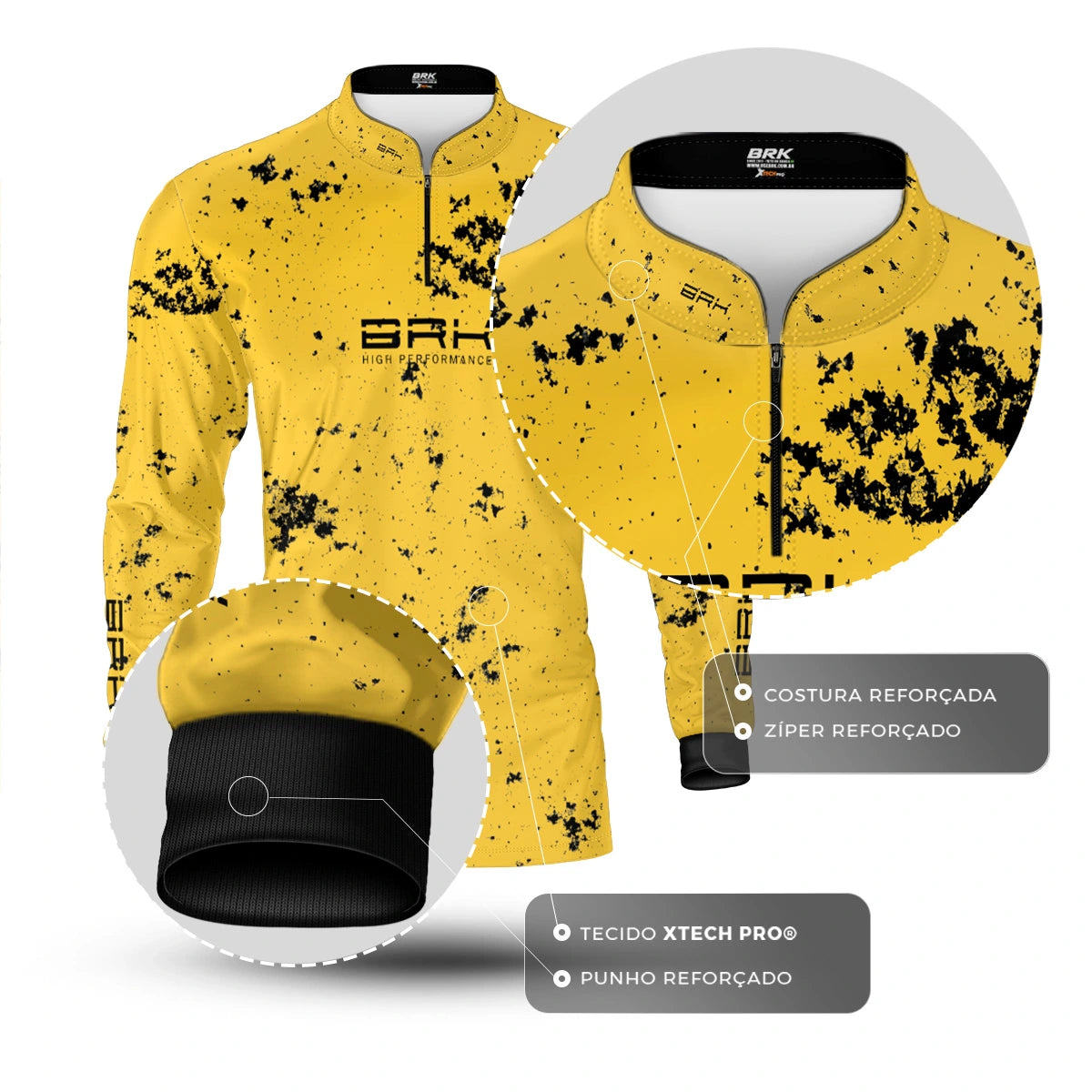 Camisa de Pesca Brk Kayak Fishing Hard Work com Proteção UV50