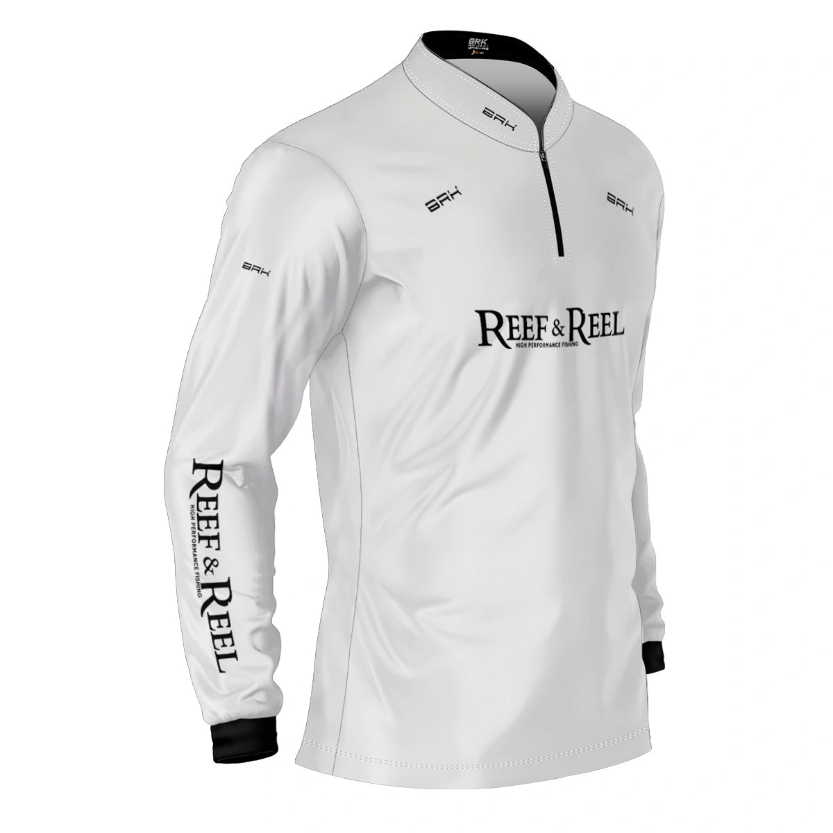 Camisa de Pesca Brk Reef & Reel High Perfomance Branca com Proteção UV50
