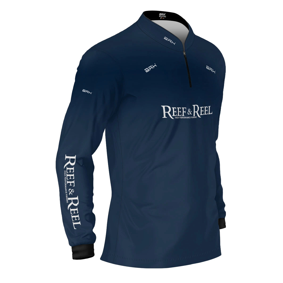 Camisa de Pesca Brk Reef & Reel High Perfomance Azul com Proteção UV50