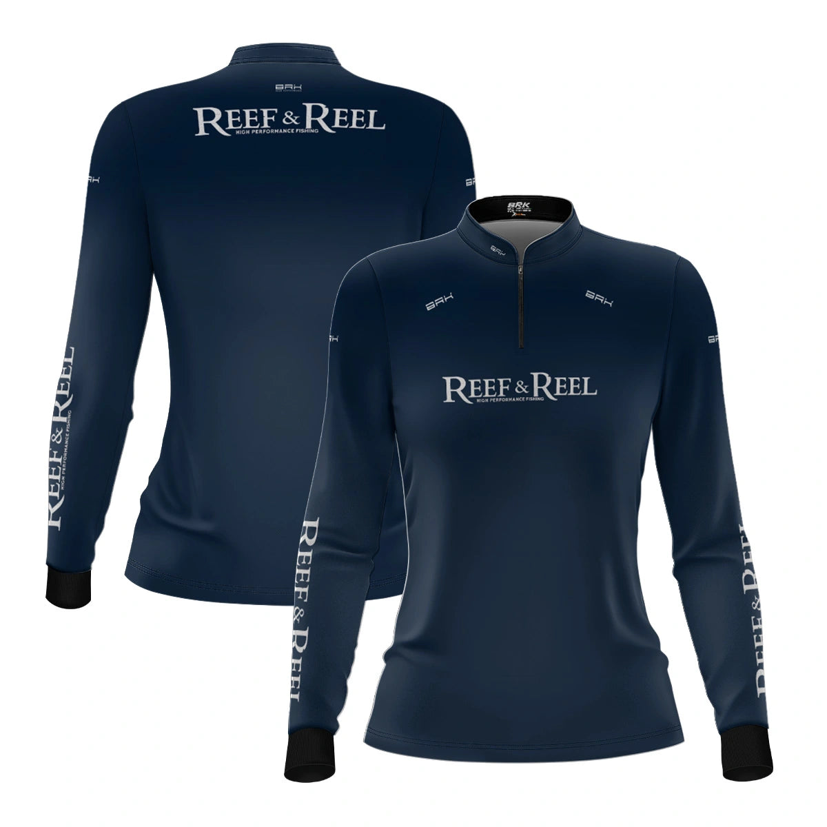Camisa de Pesca Feminina Brk Reef & Reel High Perfomance Azul com Proteção UV50