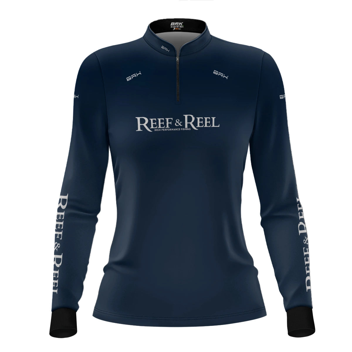 Camisa de Pesca Feminina Brk Reef & Reel High Perfomance Azul com Proteção UV50