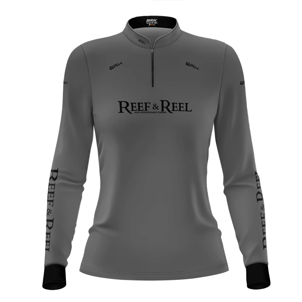 Camisa de Pesca Feminina Brk Reef & Reel High Perfomance Cinza com Proteção UV50