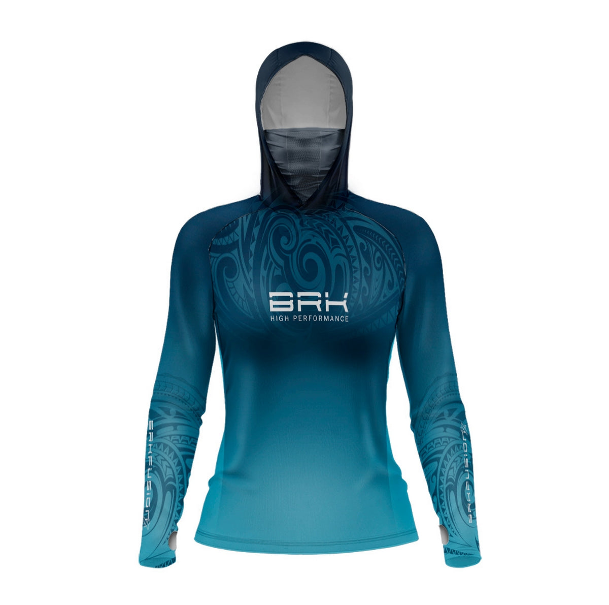 Camisa FusionX Feminina Maori Azul Galaxy BRK com Proteção Solar UV50+