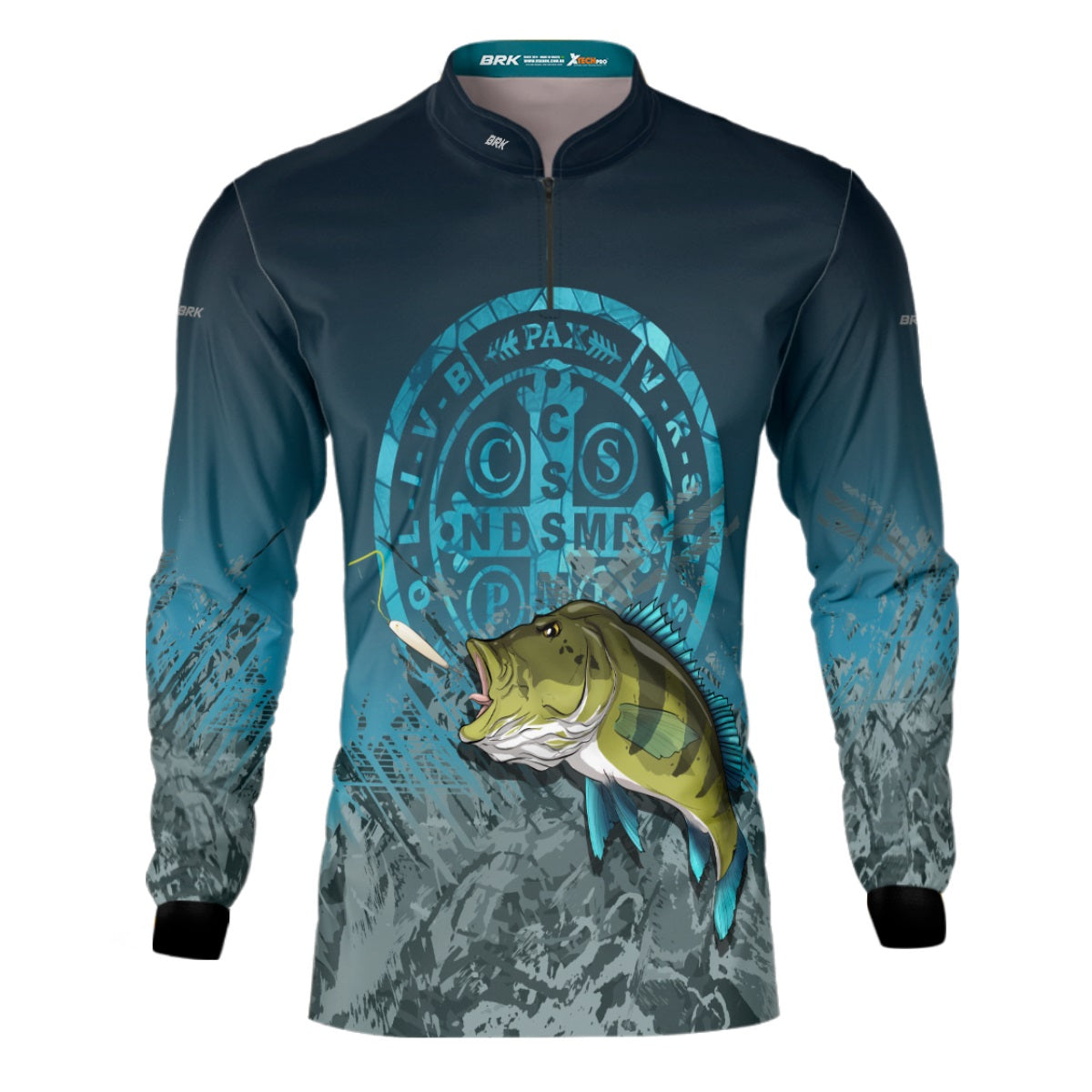 Camisa de Pesca Brk Verde Àgua Tucunaré com UV50+