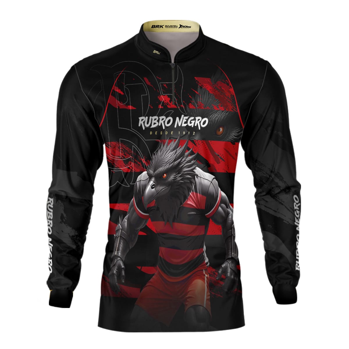 Camisa Brk Mascote Rubro Negro Urubu com Proteção Solar UV50+