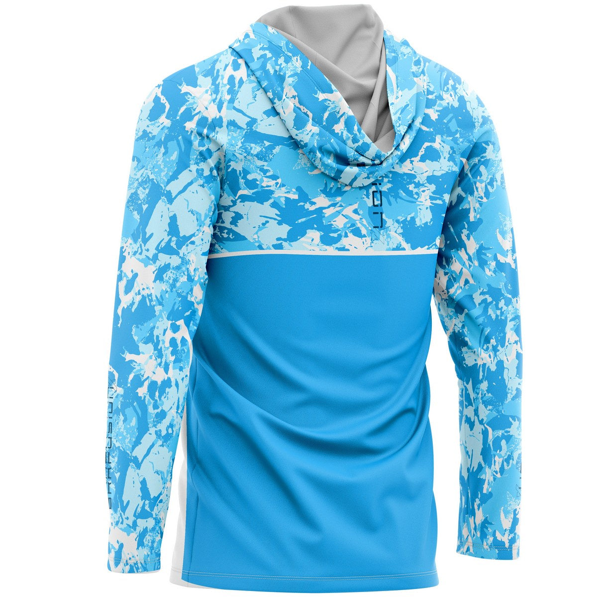 Camisa FusionX Brk Marine Azul Claro com Capuz e Proteção UV50+