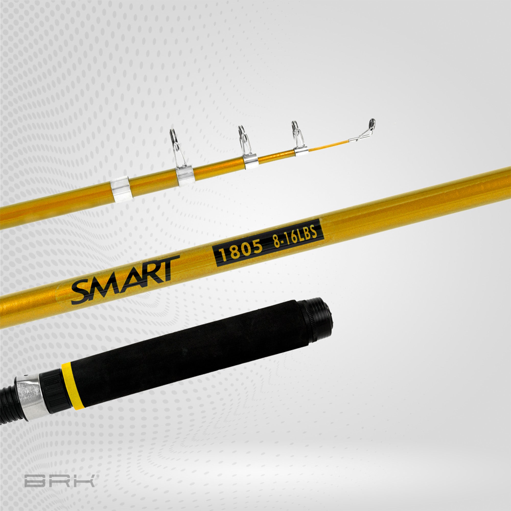 Vara de Pesca Albatroz Telescópica Smart 1805 16lbs 1,80m | Dourada - Molinete (5 partes)