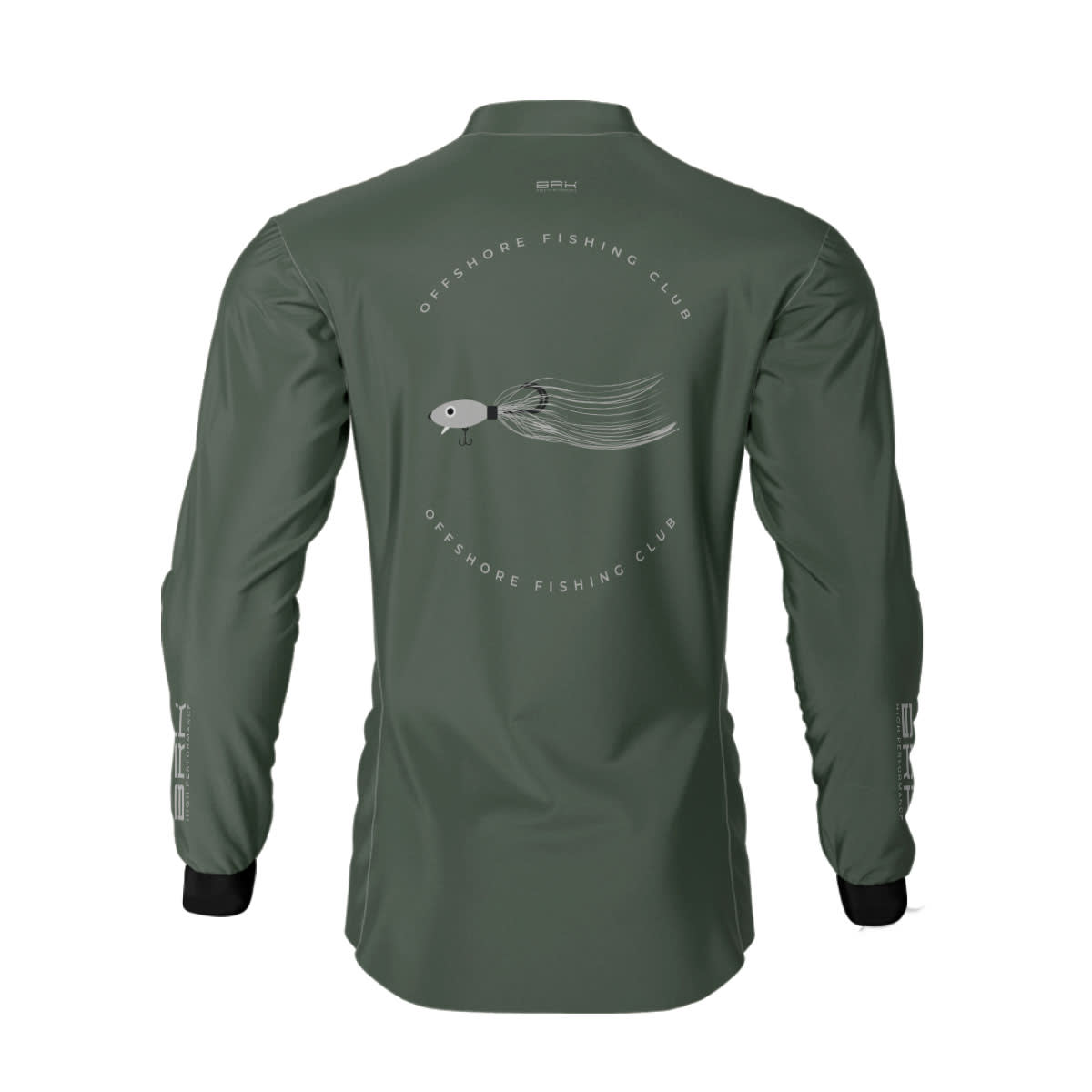 Camisa de Pesca Brk Jig Head Verde Fishing Club com Proteção Solar UV50+