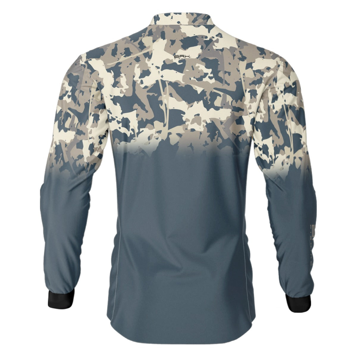 Camisa de Pesca Brk Blue Camo Areia com UV50+