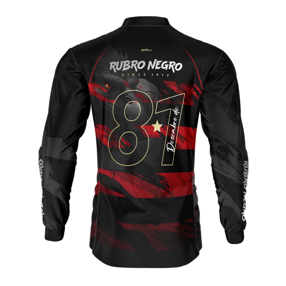 Camisa Brk Mascote Rubro Negro Urubu com Proteção Solar UV50+
