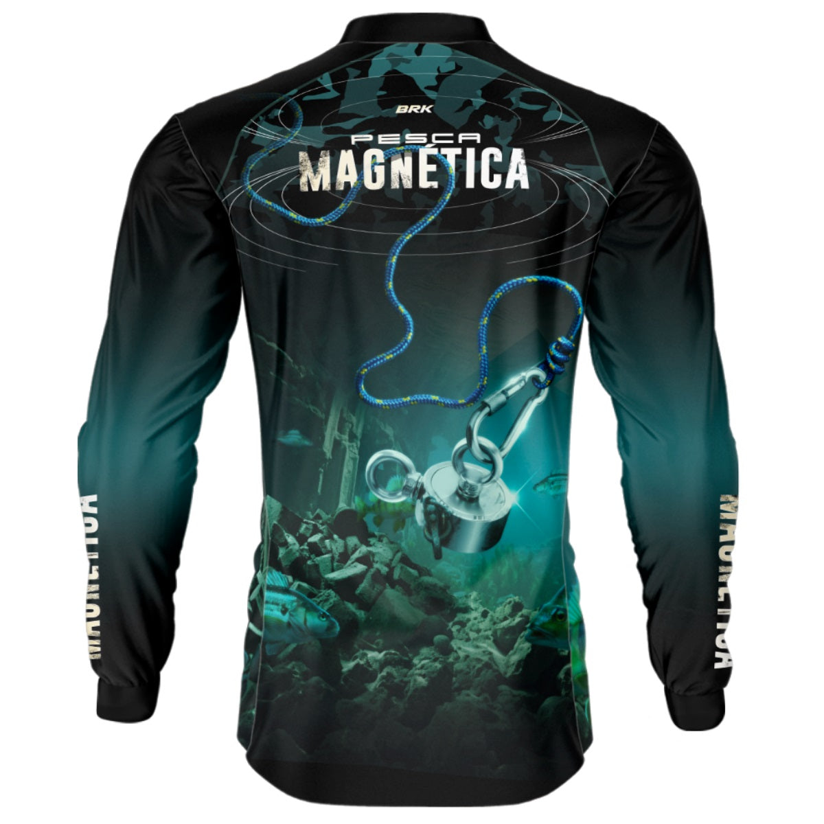 Camisa de Pesca Brk Pesca Magnética com UV50+
