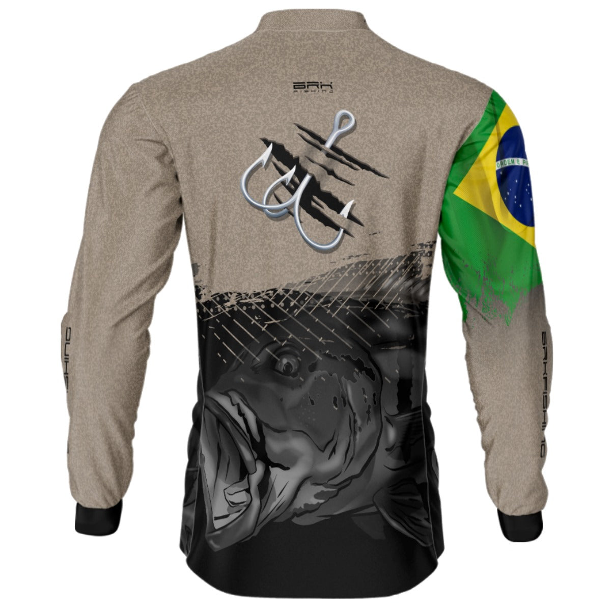Camisa de Pesca Brk Garateia Tucunaré Brasil com UV50+