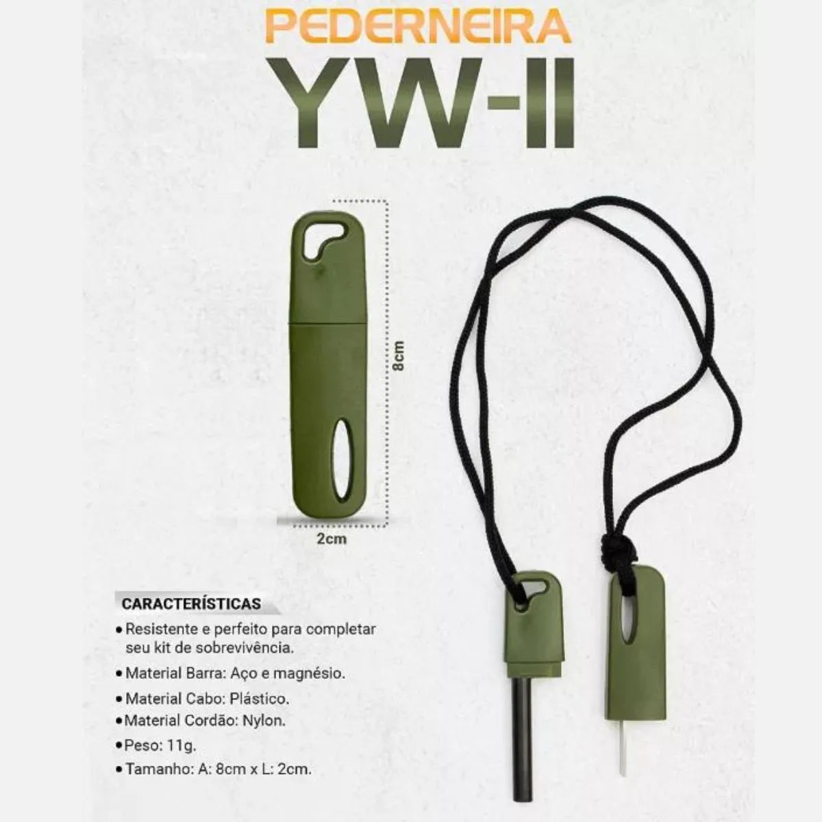 Pederneira Camping Portátil Albatroz YW-11