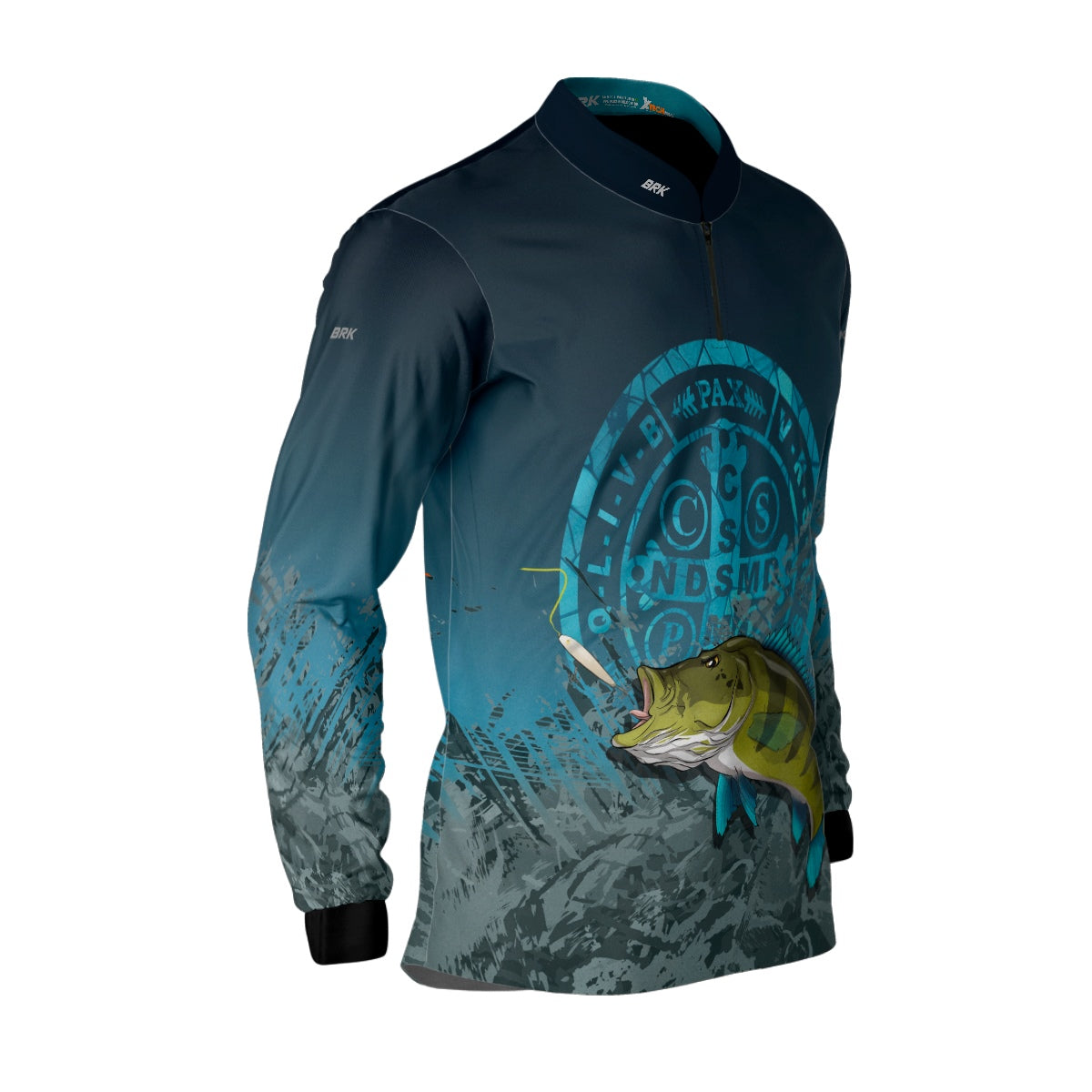 Camisa de Pesca Brk Verde Àgua Tucunaré com UV50+