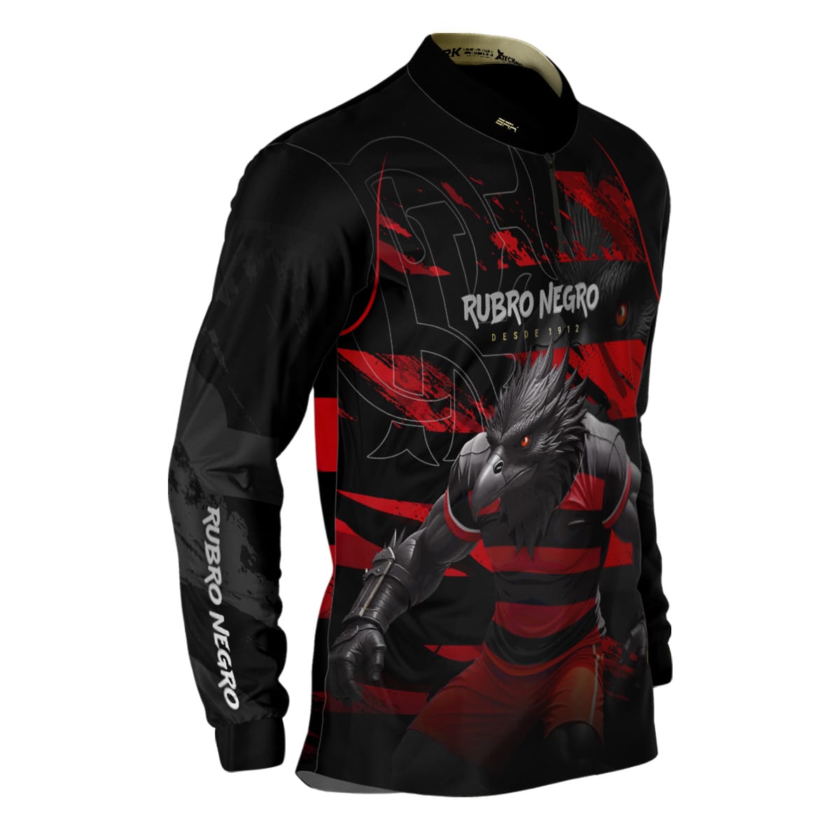 Camisa Brk Mascote Rubro Negro Urubu com Proteção Solar UV50+