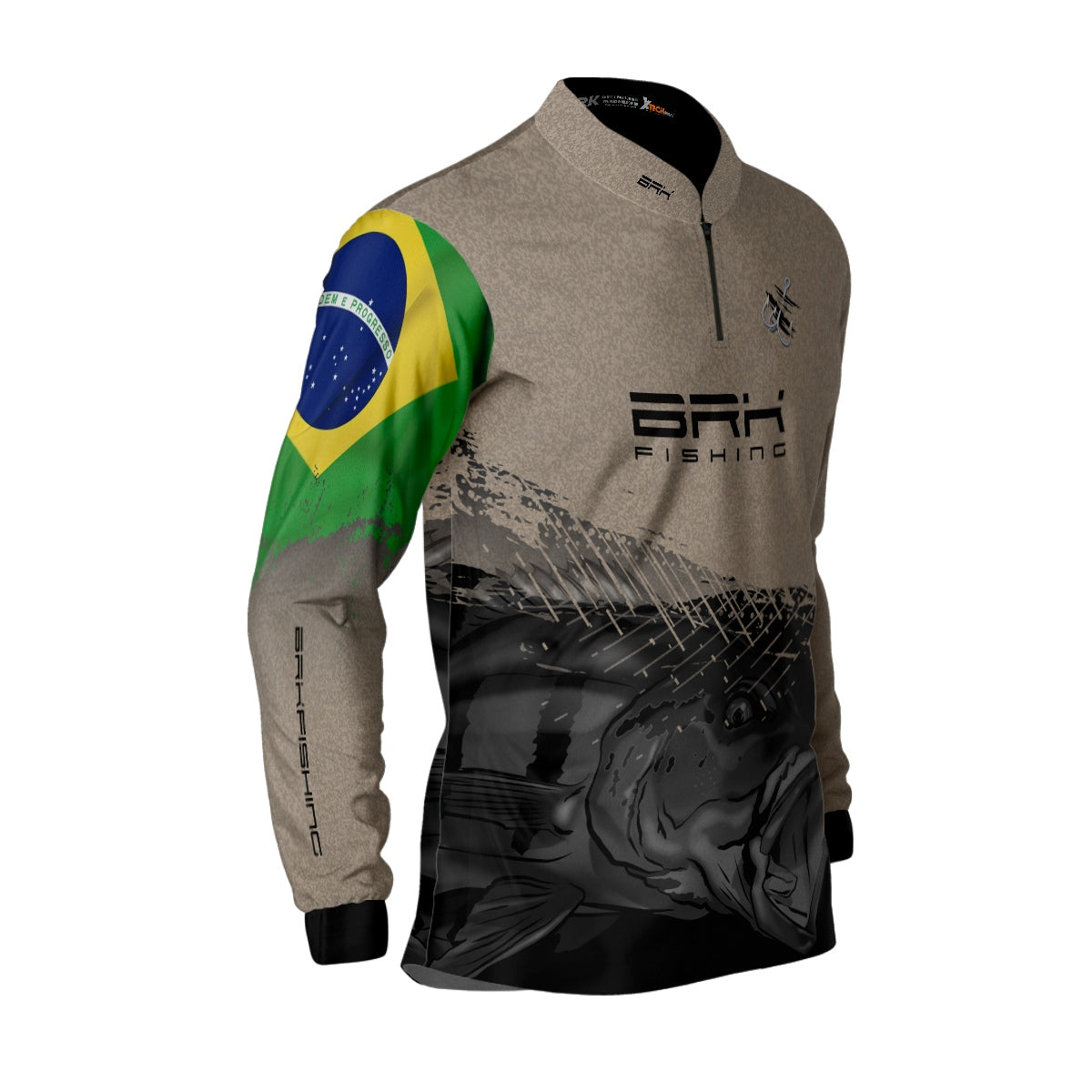 Camisa de Pesca Brk Garateia Tucunaré Brasil com UV50+