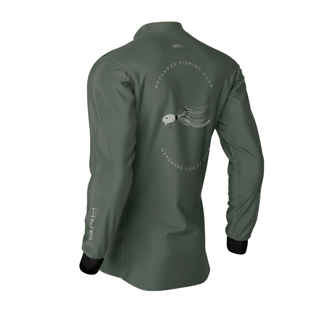 Camisa de Pesca Brk Jig Head Verde Fishing Club com Proteção Solar UV50+