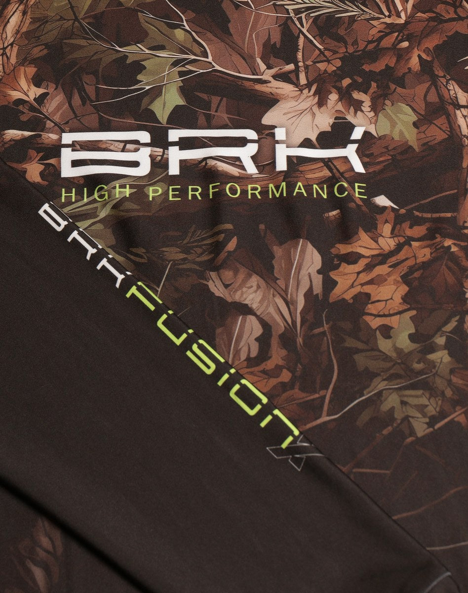 Camisa FusionX Brk Hunter Camu Floresta Preta com Capuz e Proteção UV50+