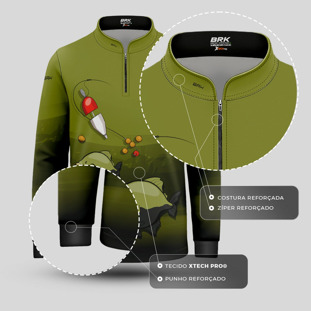Camisa de Pesca Infantil Brk Tambaqui com UV50 +