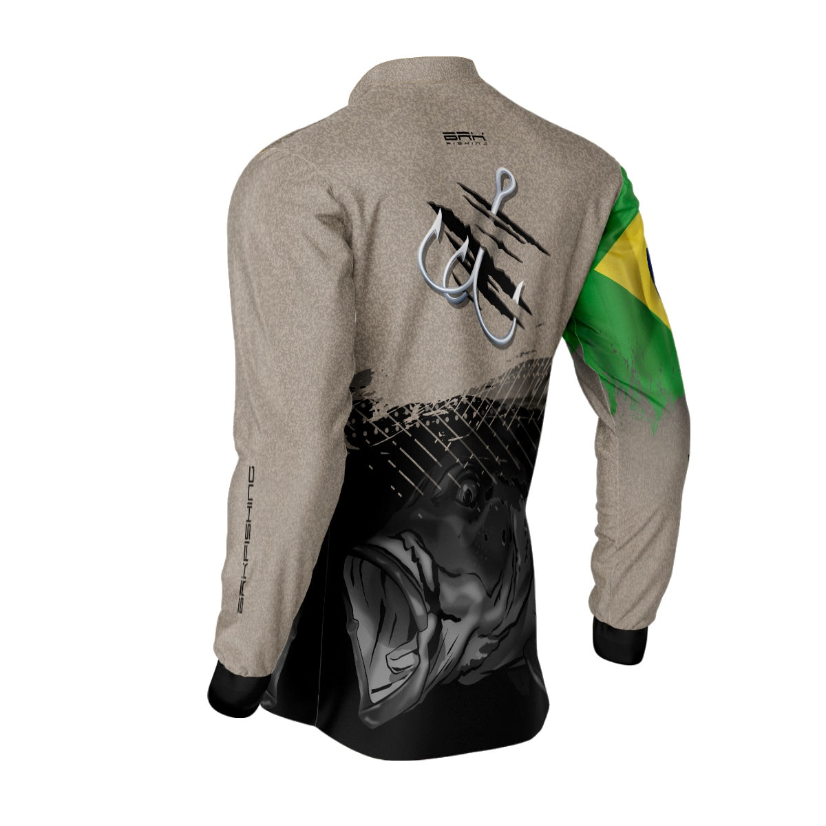 Camisa de Pesca Brk Garateia Tucunaré Brasil com UV50+