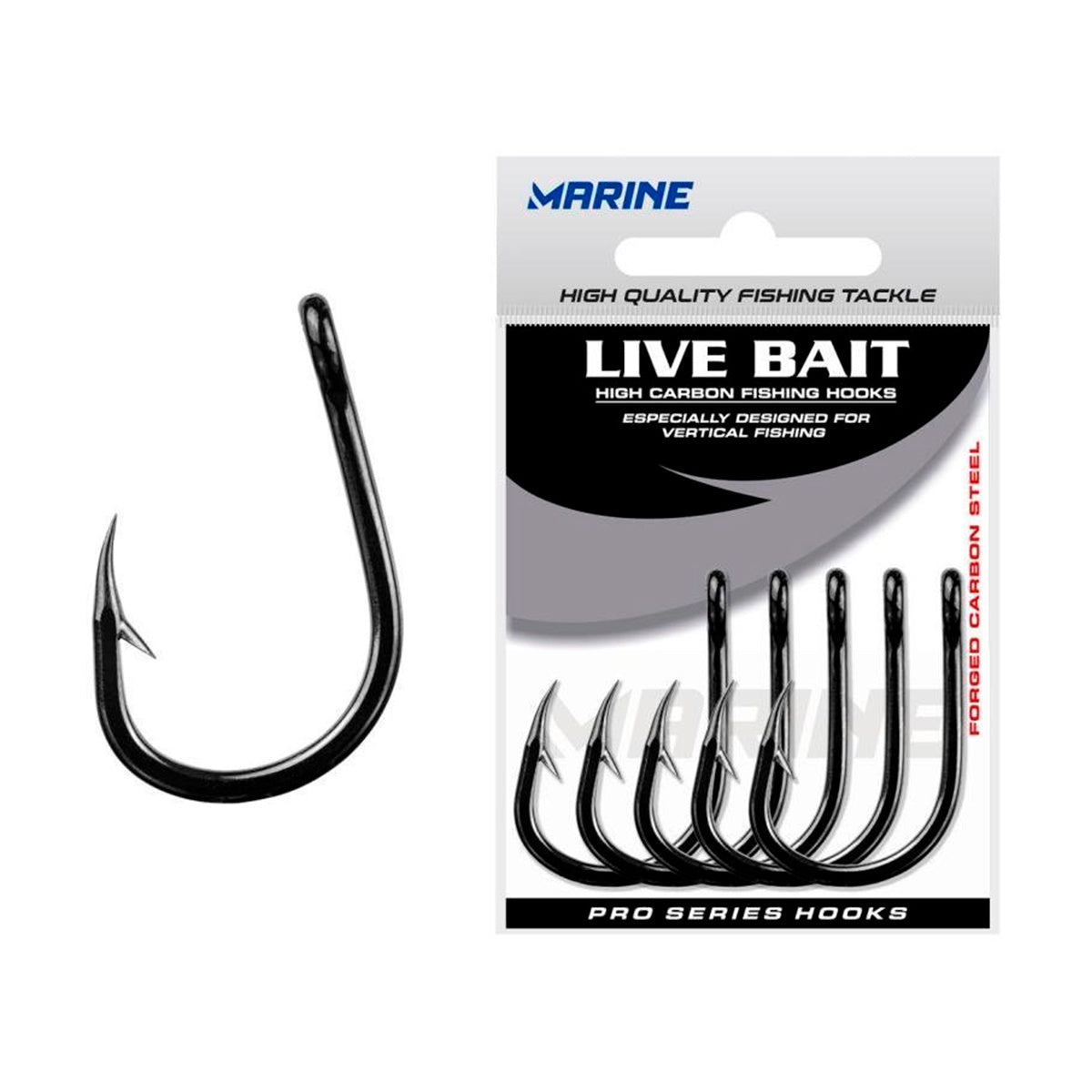 Anzol Live Bait Blacknickel C/ 30 - Marine Sports