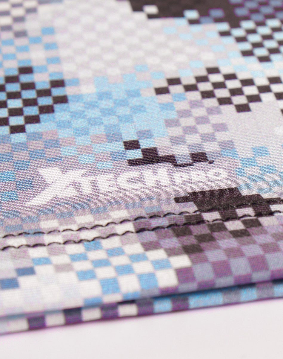 Camisa FusionX Brk Deep Camuflada Azul com Capuz e Proteção UV50+