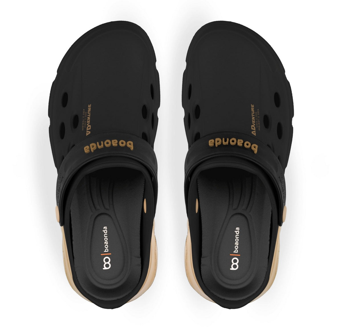 Sandália Babuche Ortopédica Boaonda Adventure Preto Crepe