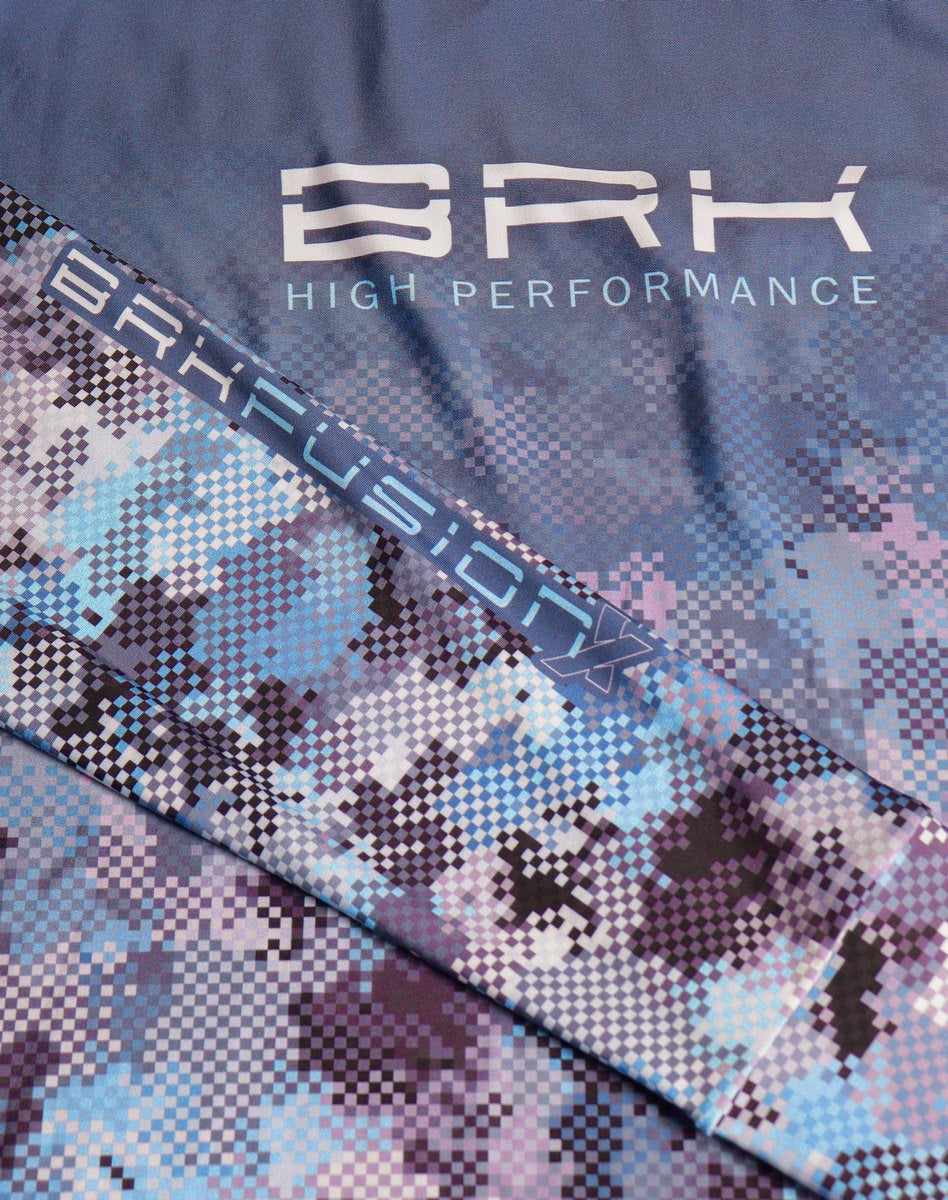 Camisa FusionX Brk Deep Camuflada Azul com Capuz e Proteção UV50+