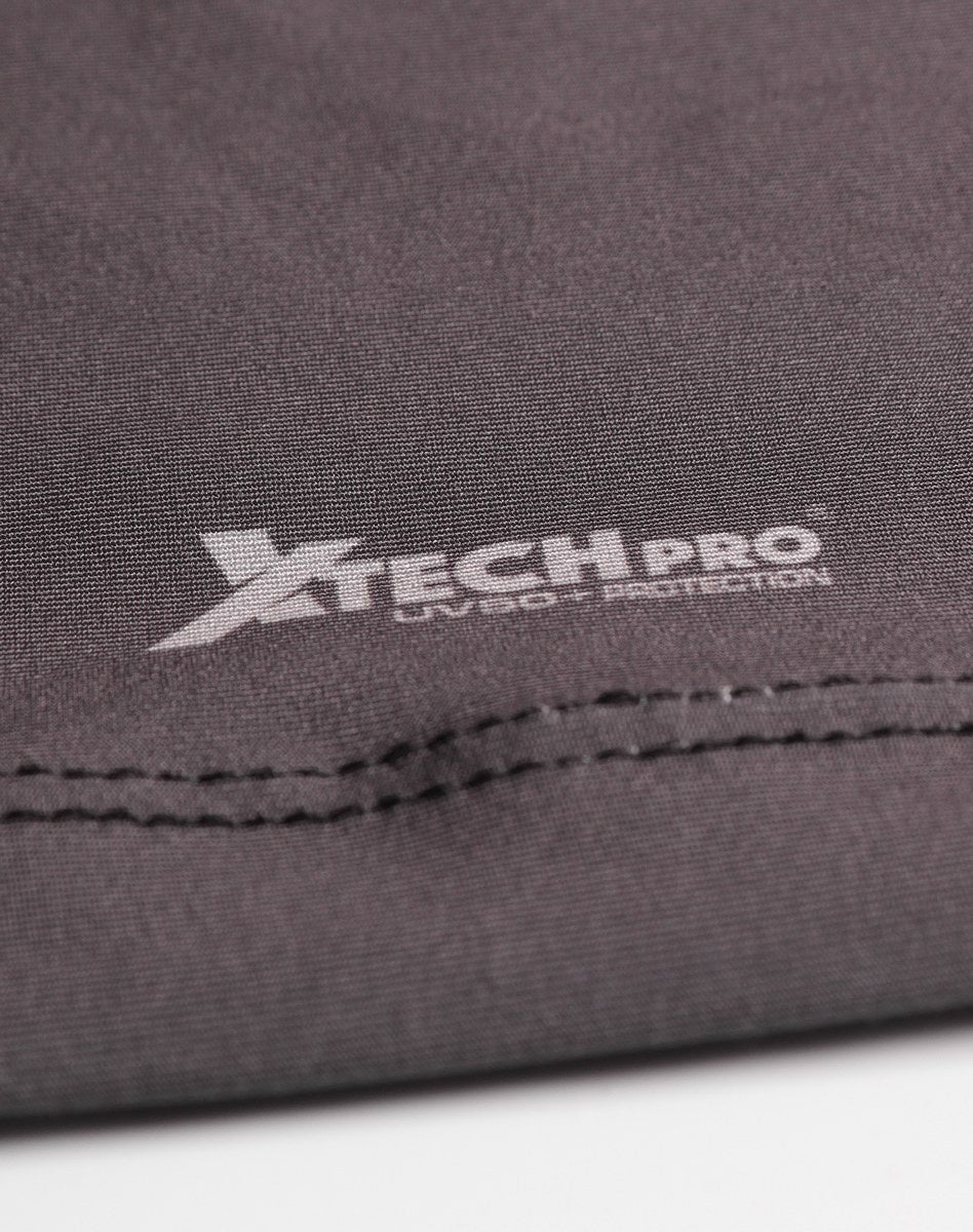 Camisa FusionX Brk Marine Camu Chumbo com Capuz e Proteção UV50+