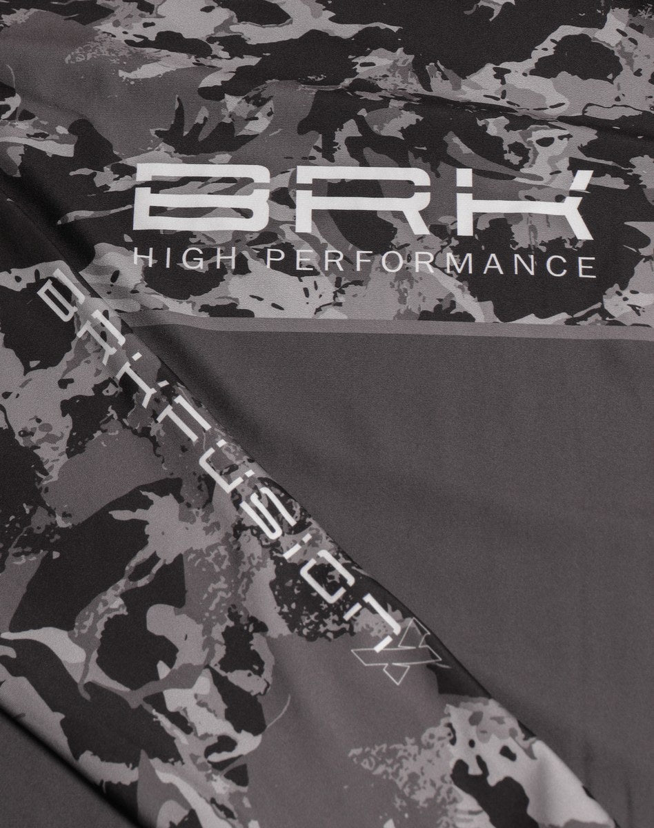 Camisa FusionX Brk Marine Camu Chumbo com Capuz e Proteção UV50+