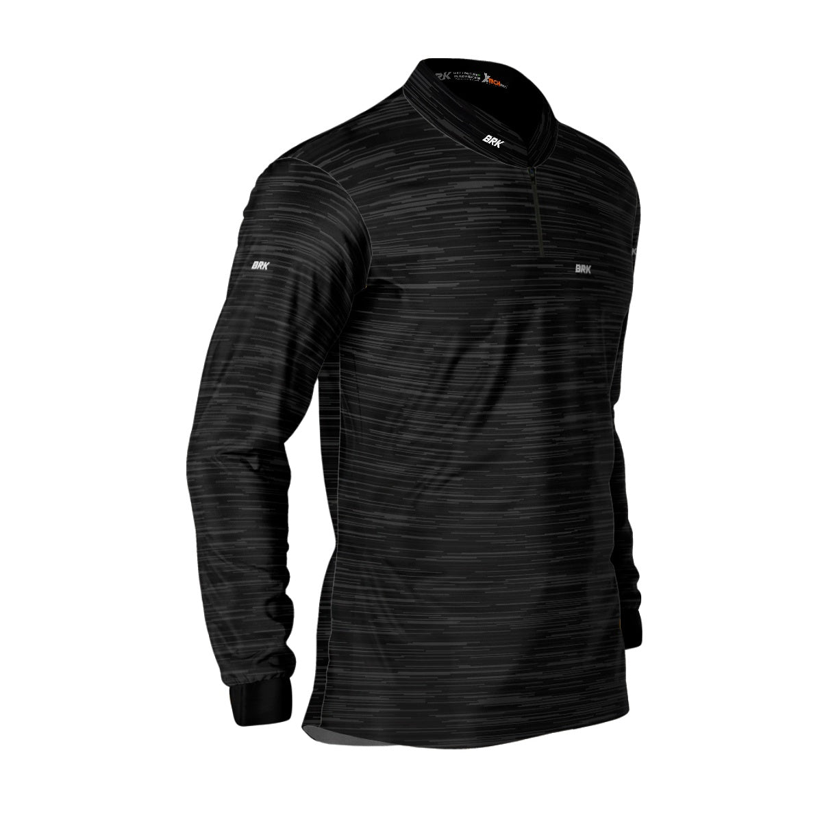 Camisa de Motociclismo Agro Brk Mescla Cinza Escuro com Proteção Solar UV50+