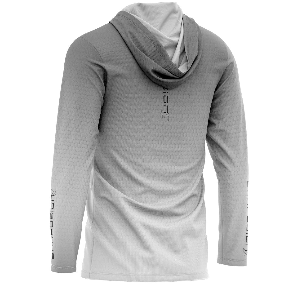 Camisa FusionX Brk Clean Branca e Cinza com Capuz e Proteção UV50+