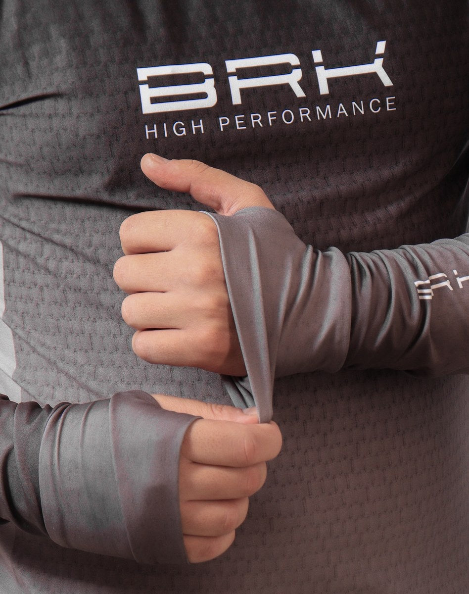 Camisa FusionX Brk Clean Preto Lisa com Capuz e Proteção UV50+