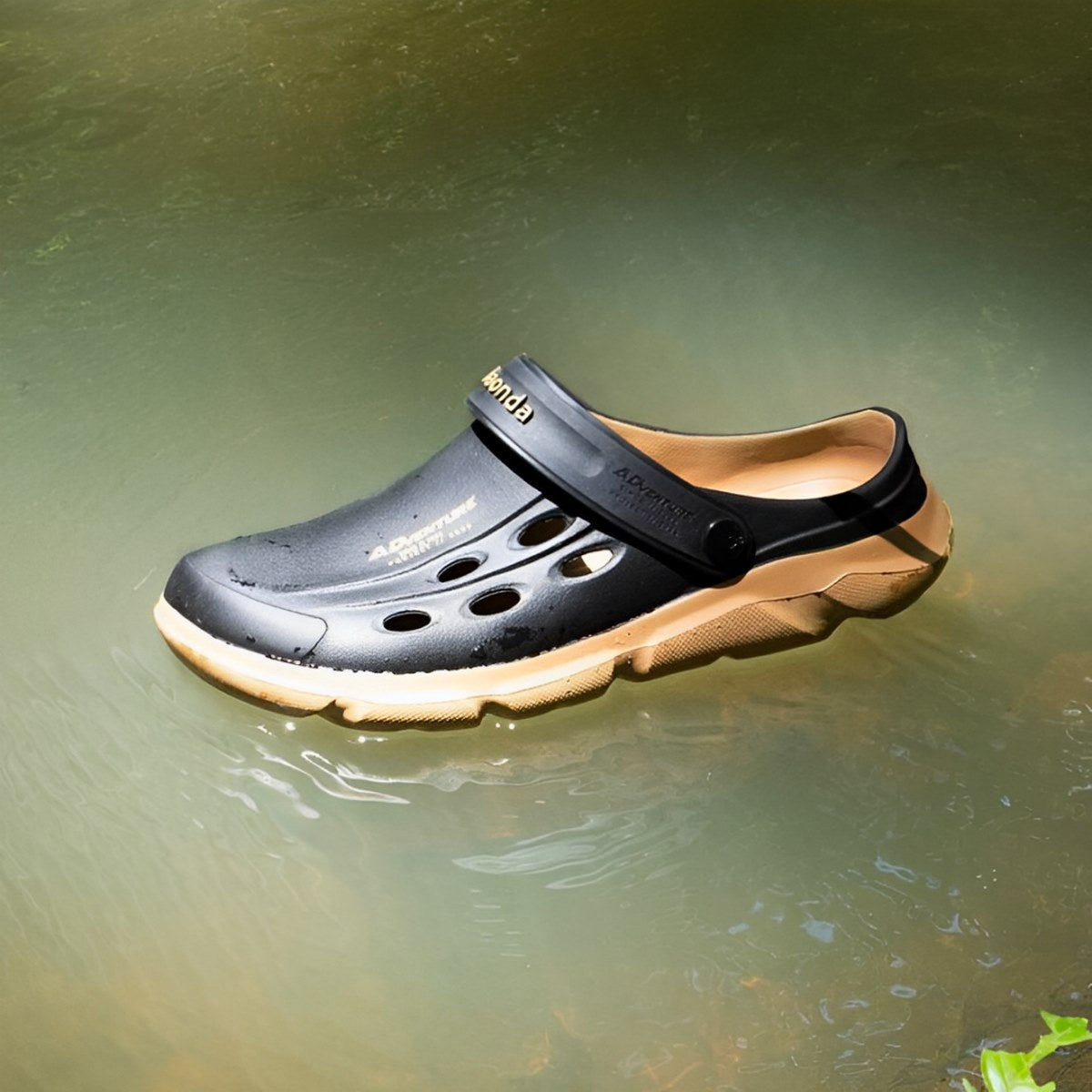 Sandália Babuche Ortopédica Boaonda Adventure Preto Crepe