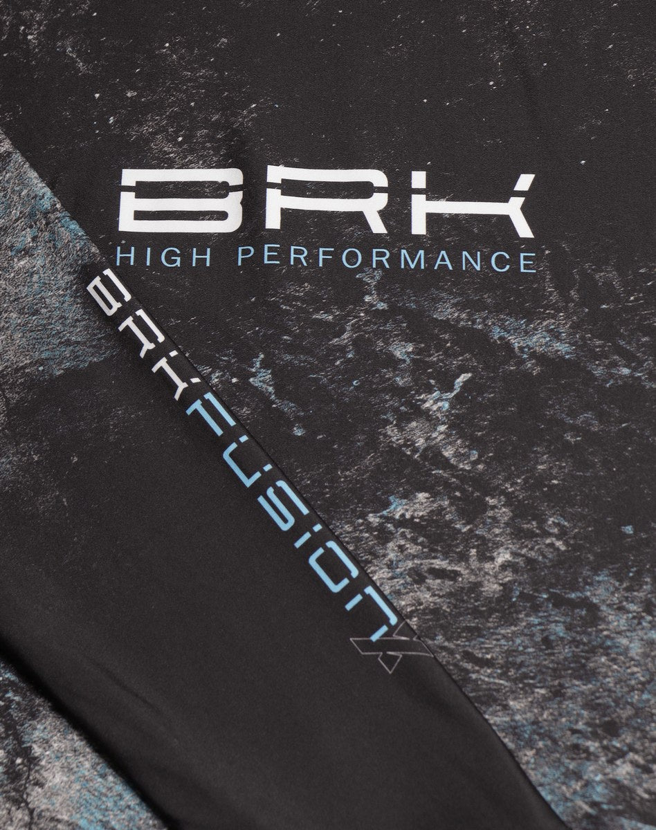 Camisa FusionX Brk Galaxy Preta e Azul com Capuz e Proteção UV50+