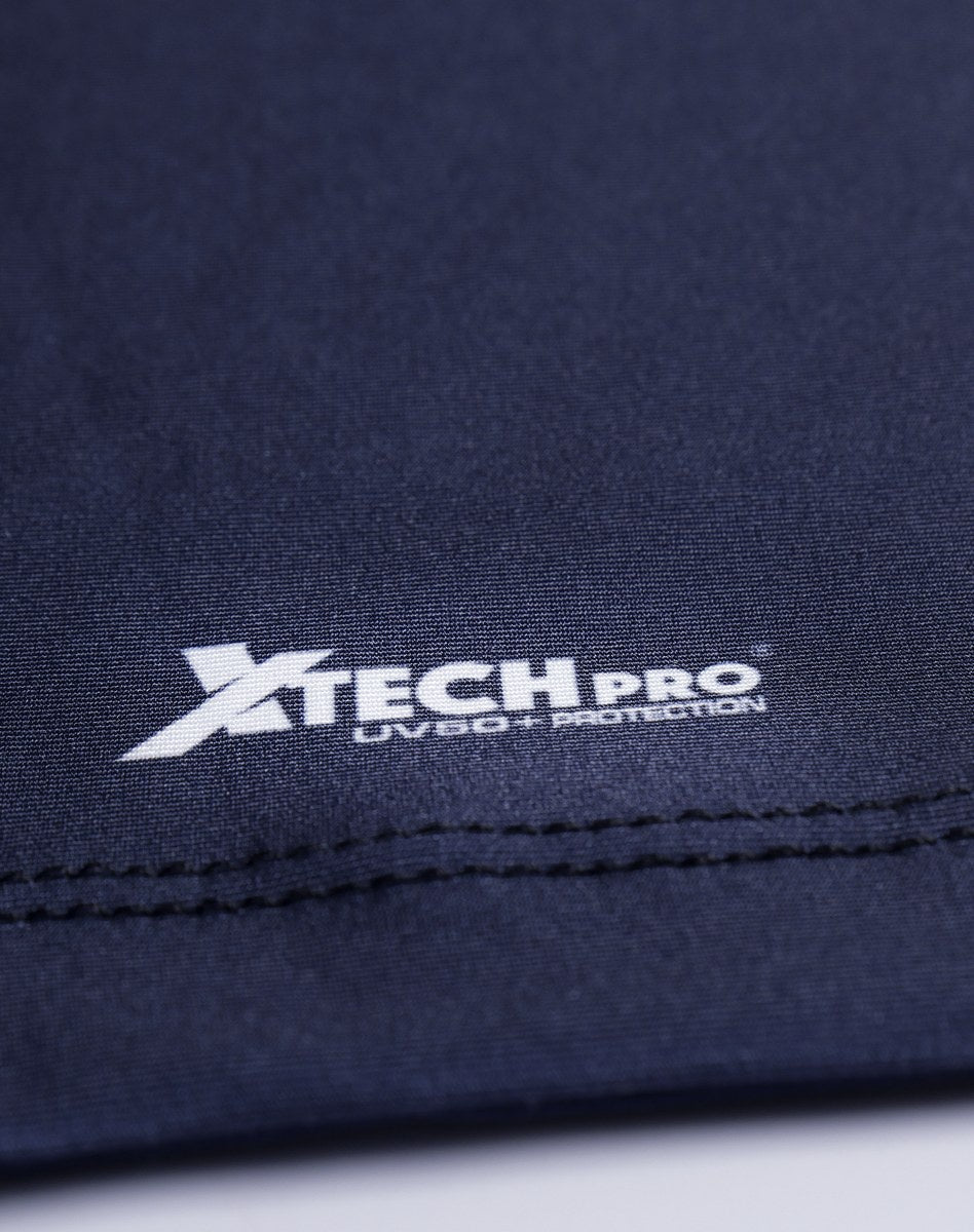 Camisa FusionX Brk Deep Camuflada Branco Azul com Capuz e Proteção UV50+