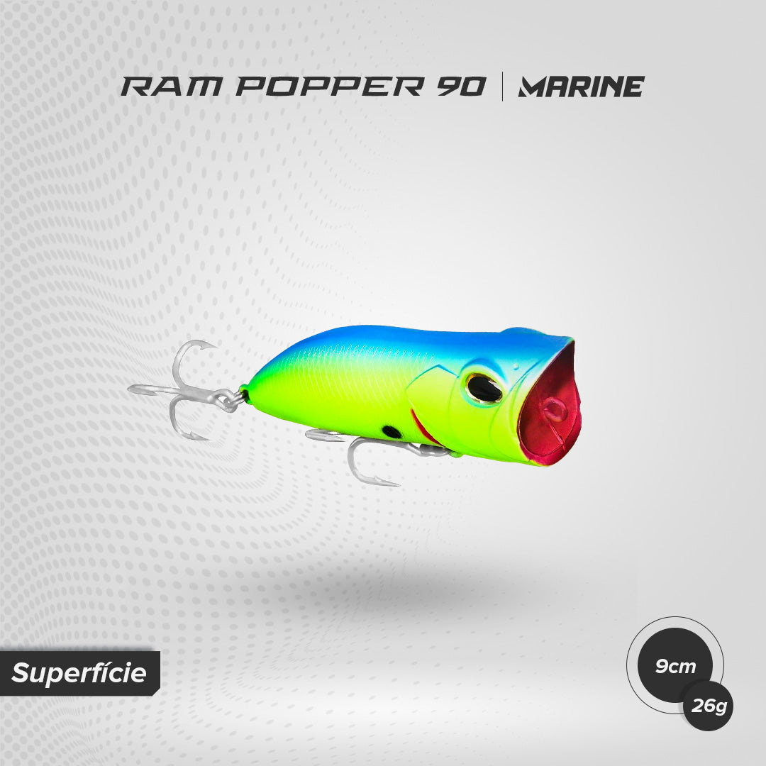 Isca Artificial Marine Sports Ram Popper 90 Superfície