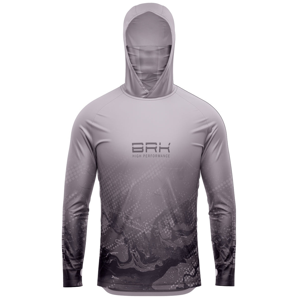 Camisa FusionX Brk Galaxy Cinza com Capuz e Proteção UV50+