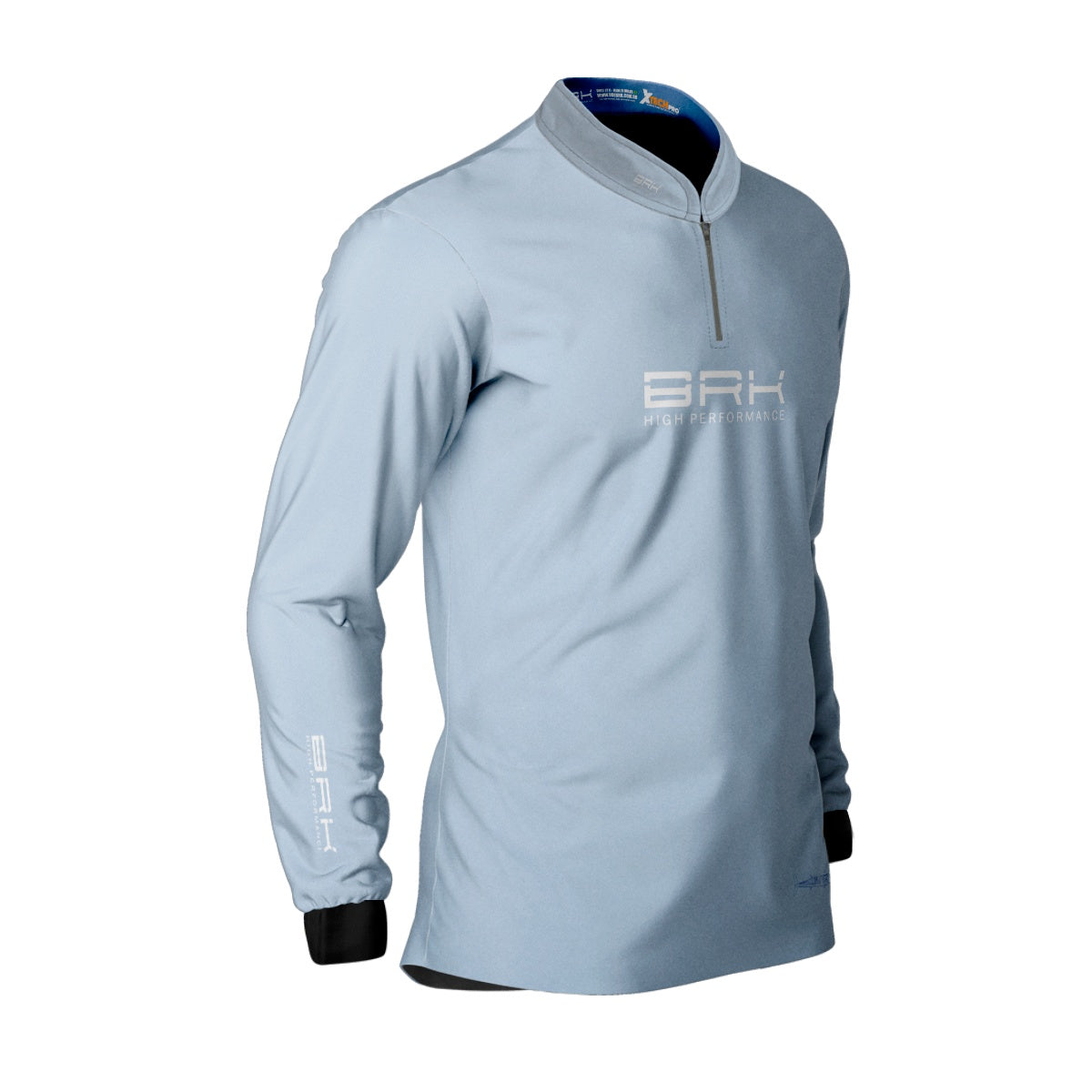 Camisa de Pesca Brk Cavala Mapa Náutico Azul Claro com Proteção Solar UV50+