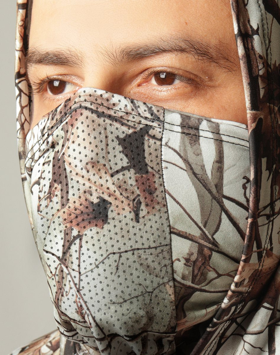 Camisa FusionX Brk Hunter Real Tree Camuflado com Capuz e Proteção UV50+