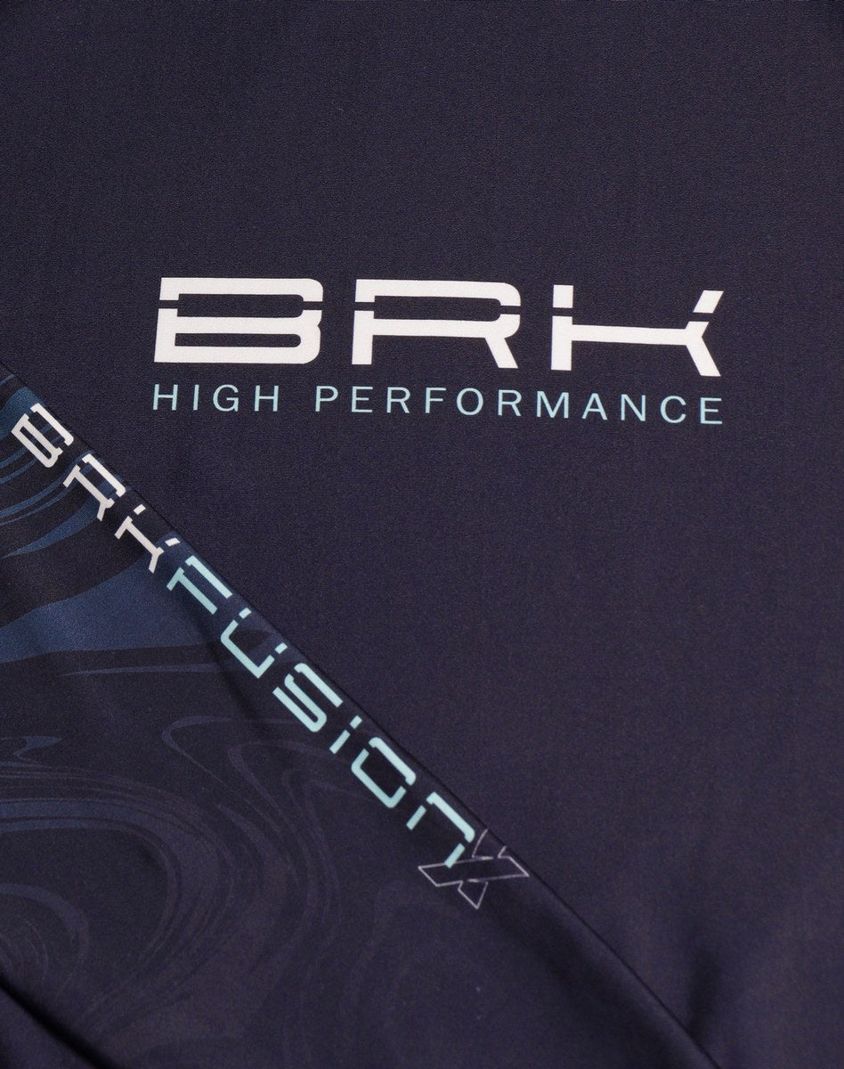 Camisa FusionX Brk Camo Distorções Azul com Capuz e Proteção UV50+