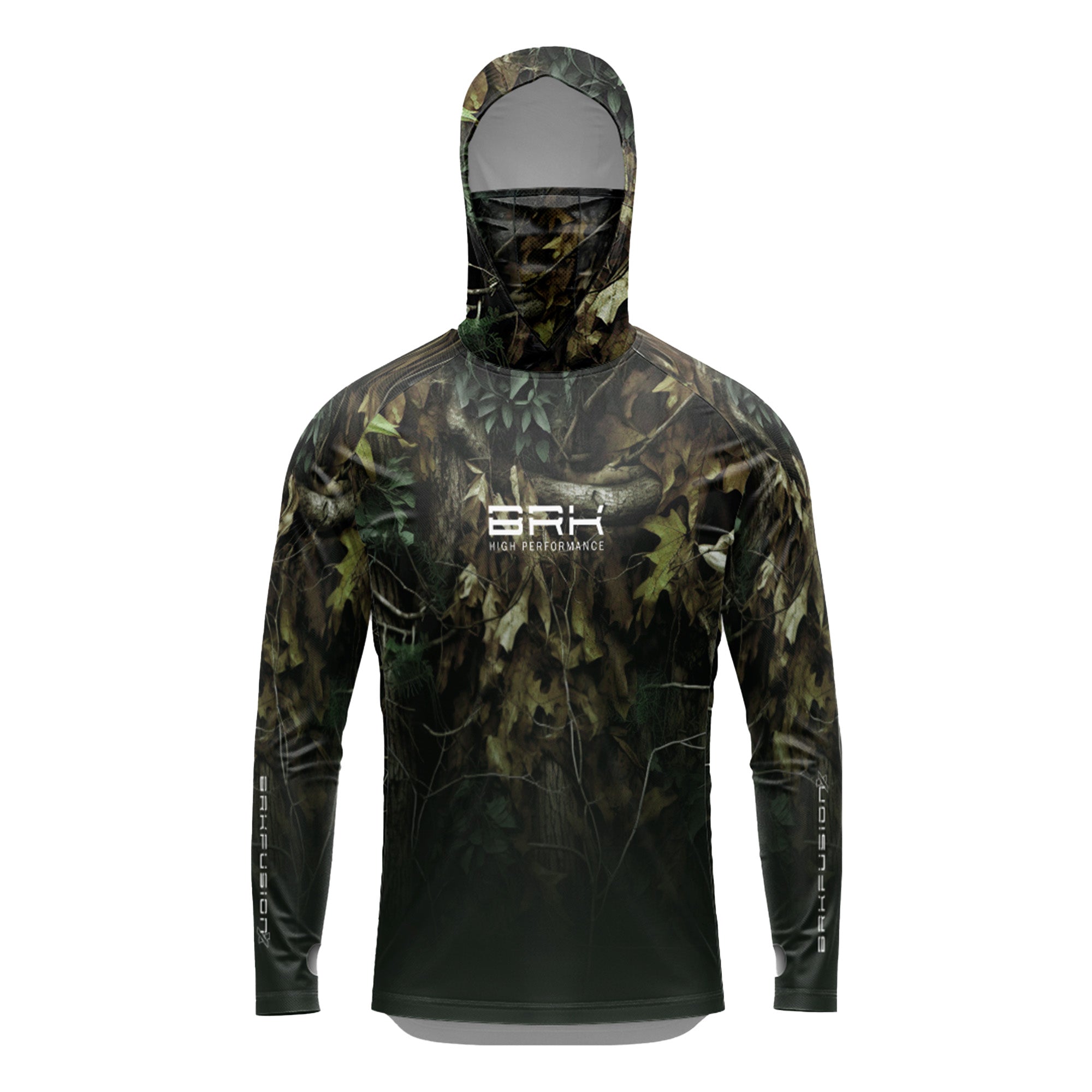 Camisa FusionX Brk Hunter Verde com Capuz e Proteção UV50+